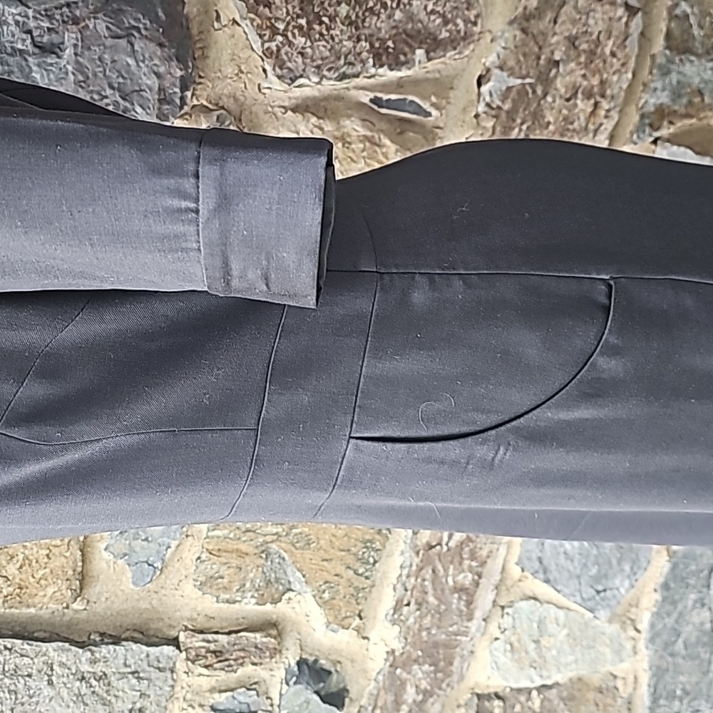 J Crew dress 100% wool black lined size 6 back buttons mock neck pockets - Picture 4 of 9